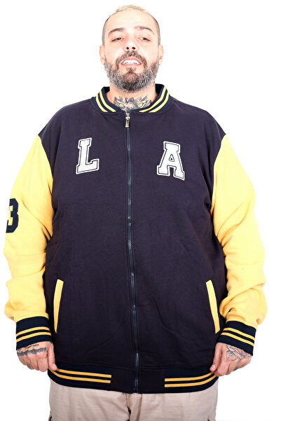 ModeXL Mode XL Large Size Men's College Coat 23632 Dark Blue