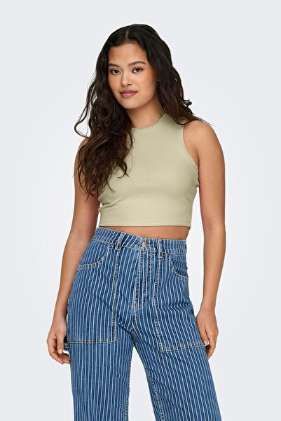 ONLY Women's Slim Fit Cropped Basic Tank Top
