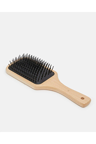 REDTAG Men Beige Wooden Hair Brush