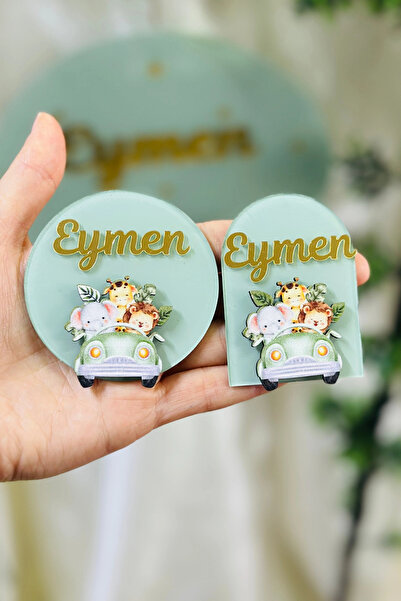 RetroLazer 7x7 cm Figürlü Pleksi Doğum günü Magnet Hediyelik (15 adet)
