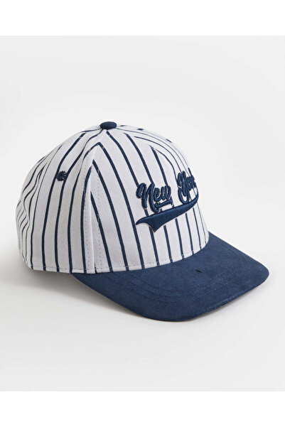 REDTAG Boys Navy And White Striped Cap