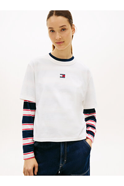 Tommy Jeans Beige Tjw Bxy Badge Tee Ext