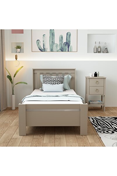 Betroya 2 Set Yatak Odası Takımı Kumtaşı Optima Karyola Cevher Komodin