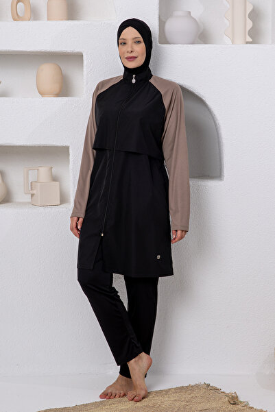 ROZAMAY Μαγιό Makenna Parachute με μακριά μανίκια και μεγάλο μέγεθος (Battal)...