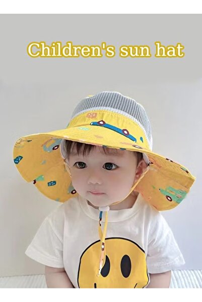 Generic Children's Sunscreen Hat Sun Hat UV-Blocking Cap Children's Bucket Ha...