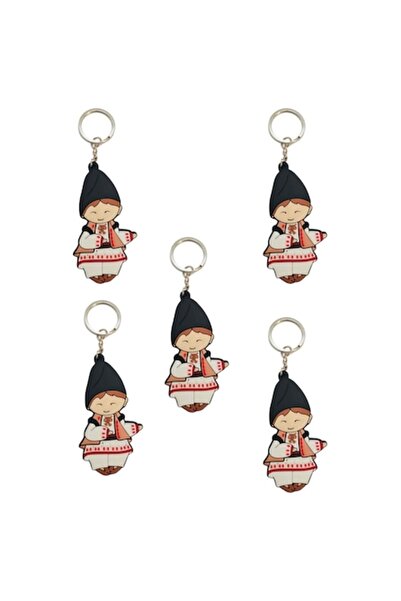 OEM Set of 5 PVC Keychains - Romanian Souvenir