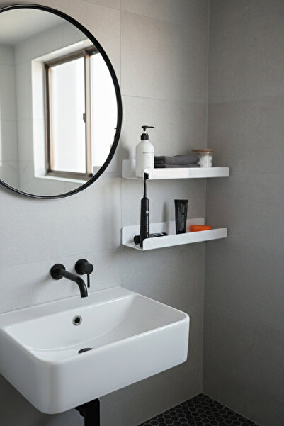 STANDORA Plexiglass Acrylic Organizer White Shelf 3mm - Bathroom Organizer Gh...