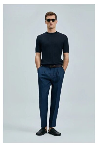 Lufian Spear Erkek Pamuklu Kazak Koyu Lacivert