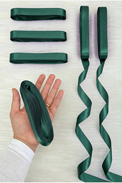 ZEYMERADE Panglică din satin verde smarald 2 cm 10 m, Bohça Zestre Nuntă Henn...