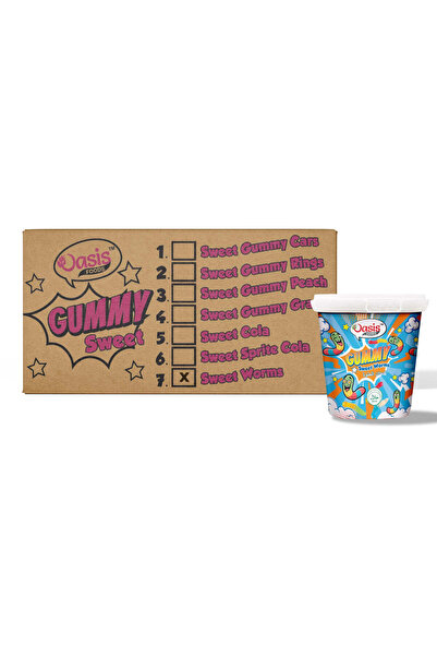 Oasis Sweet Worm Gummies Carton (160g x 24 pcs)