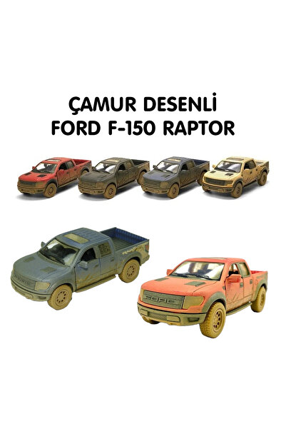 Shoplandu Diecast Metal Oyuncak Araba Ford F-150 Supercrew Çamur Desenli Rapt...