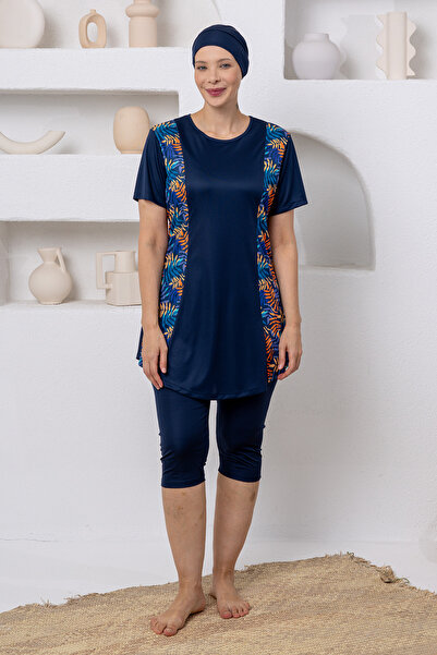 ROZAMAY Entera Lycra Κοντομάνικο Υπερμεγέθες Μαγιό Τεσσέτουρ 3804