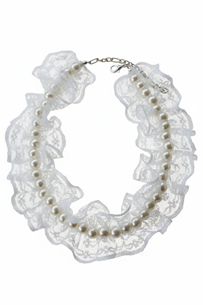 Stoneage قلادة للكلاب مزينة باللؤلؤ - طوق - سلسلة