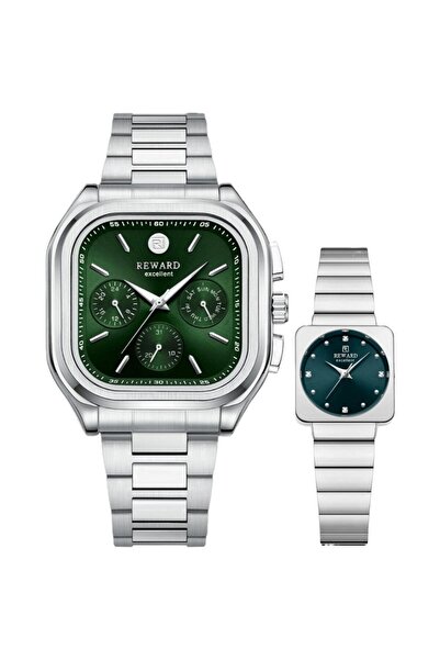 Reward Marka Metal Kordonlu Çift Saati