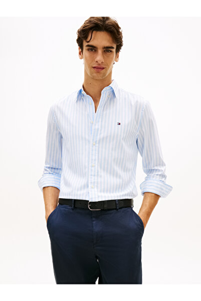 Tommy Hilfiger Brown Flex Poplin Classic