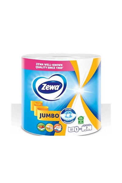 Zewa Rolă de prosoape de bucătărie cu 2 straturi, 325 de porții, Jumbo, alb