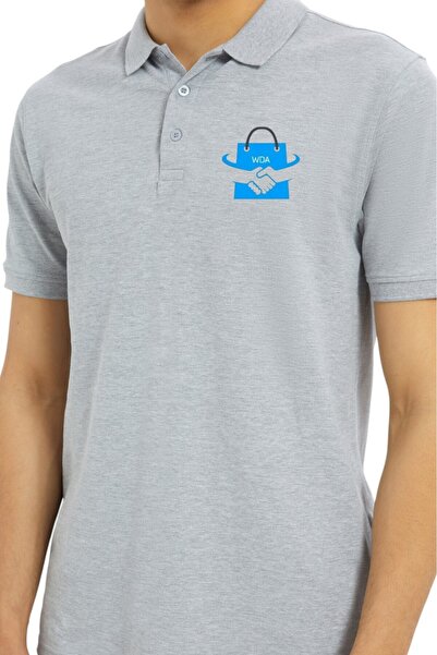 WDA Men’s Polo T-Shirt – Lightweight, Breathable, Daily Wear (Grey)