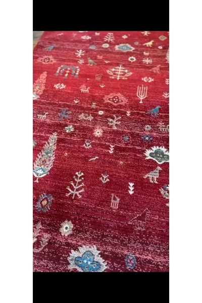 ANTIKA ESKİTME HALI KOLEKSİYONU -8851 BORDO