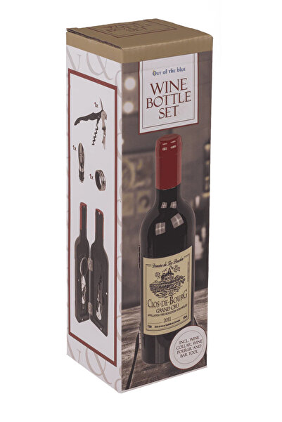 Out Of The Blue Set deschizător de vinuri în formă de sticlă cu 3 accesorii
