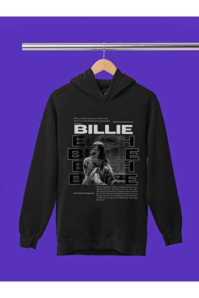 MAGORS سويت شيرت للأطفال بغطاء للرأس مطبوع عليه بيلي إيليش، مصنوع من 3 خيوط ب...