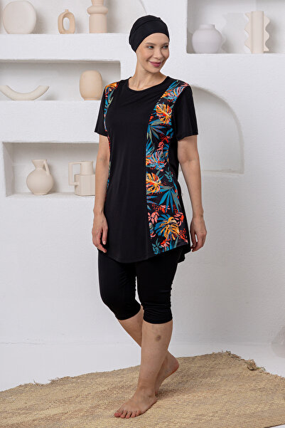 ROZAMAY Lara Lycra Κοντομάνικο Υπερμεγέθες Μαγιό Τεσεττούρ 3805