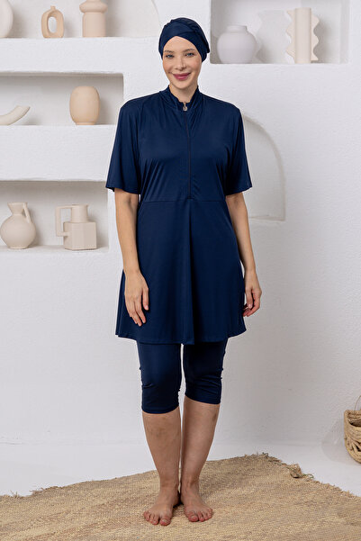 ROZAMAY Наоми Ликра късоръкавен бански костюм Battal Modest 3803