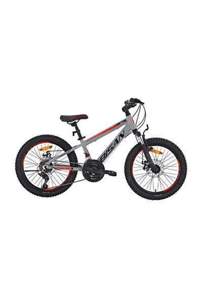 Bisan COOPER ÇOCUK BİSİKLETİ 30 CM MD 24 JANT 21 VİTES AÇIK GRİ KIRMIZI