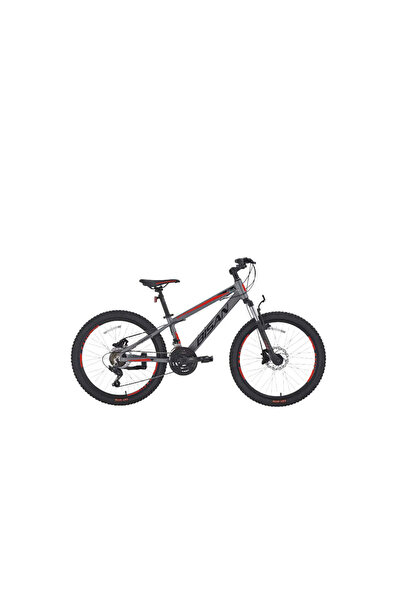 Bisan COOPER ÇOCUK BİSİKLETİ 30 CM V FREN 24 JANT 21 VİTES FÜME KIRMIZI