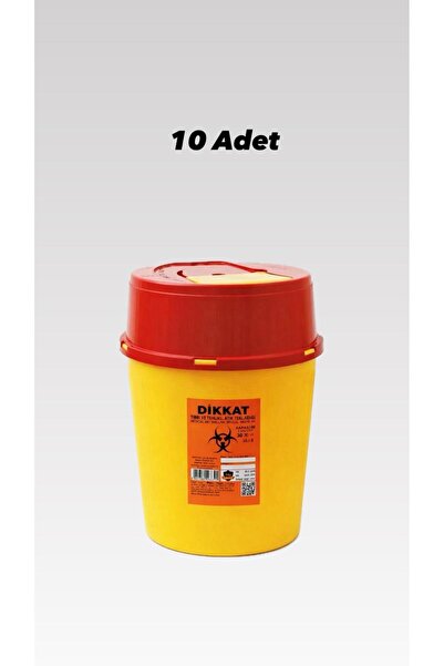 UMBEX PLUS 30 Litre Tıbbı Atık Kovası Çöp Kovası Pedalsız Kesici ve Delici At...