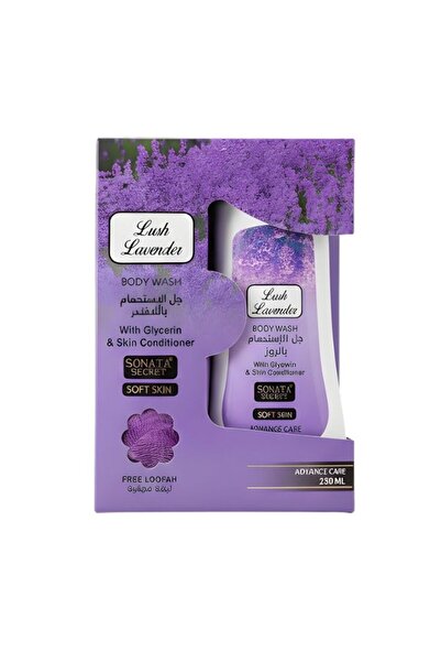 Lush Lavender Body Wash Gift Set Glycerin Conditioner Free Loofah Purple