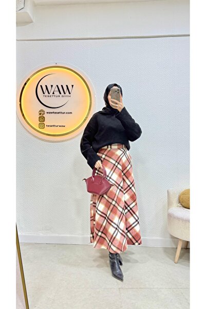 waw tesettür Tesettür Cepli Ekose Etek