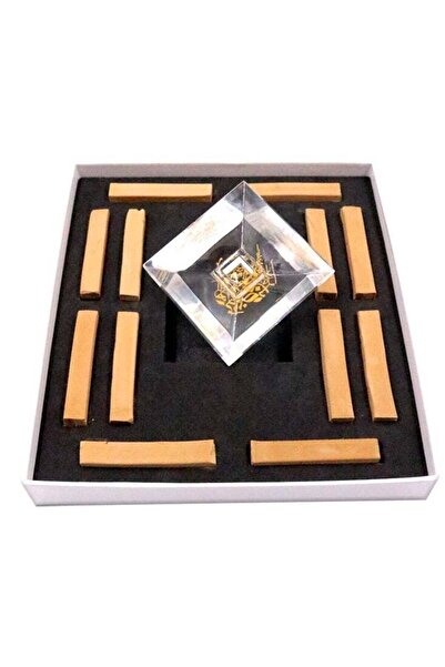 Bakhoor BoSidin Luxurious Oud Gift Set with Square Crystal Burner and 12pcs S...