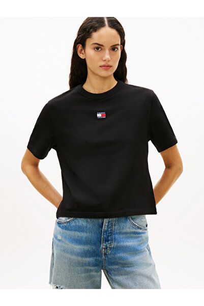 Tommy Jeans تيشيرت أسود بشعار Tjw Bxy Ext