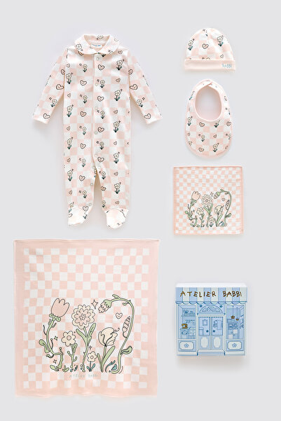 Atelier Babbi 100% Cotton 5-Piece Newborn Set - Dama