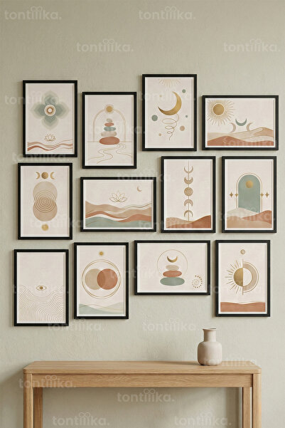 Tontilika Σετ ζωγραφικής 12 τεμαχίων Boho Sun Moon με 2 επιλογές χρωμάτων και...