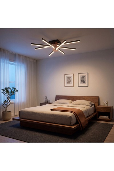 ENZO Nova Eight Plafonyer | 8 Kollu Ultra Güçlü LED Avize - 110cm (8960 Lümen...