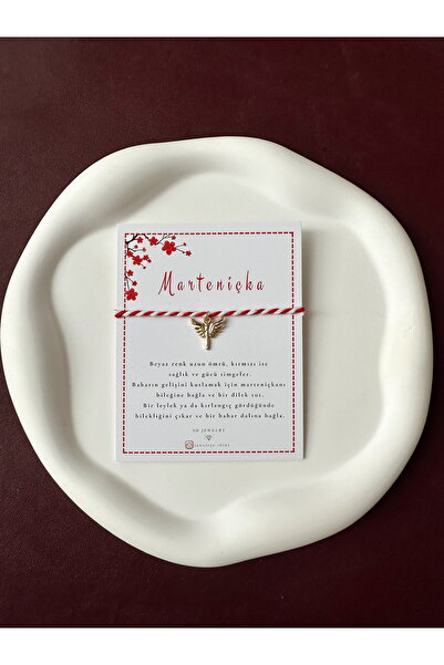 the canelif accessories Kartlı Marteniçka Bileklik - Ayarlanabilir, Şans Geti...