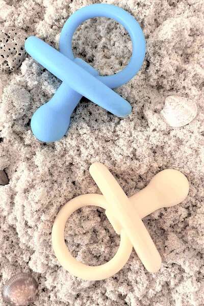 OiOi Silicone Pacifier 0+month - Mineral Blue