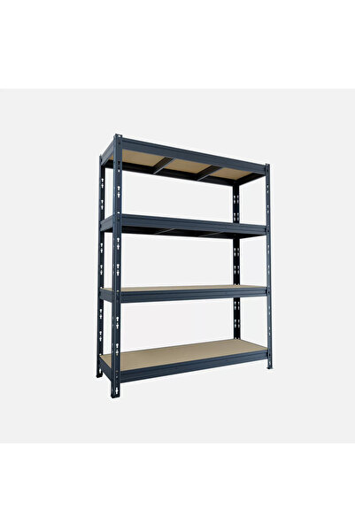 ENLIS 4 Katlı Metal Raf Sistemi Ağır Yük Rafı Çelik Gövdeli Depo Garaj Rafı 3...