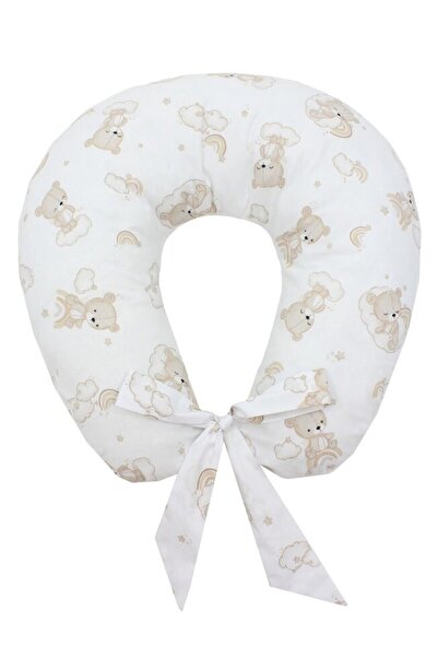PRICHINDEL Nursing Pillow, Cream Bear on Cloud, with Detachable Cover, Multic...
