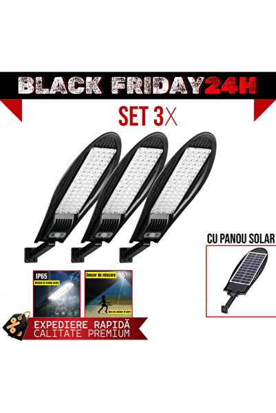 NO BRAND PACHET 2+1 GRATIS! LAMPA SOLARA 1200W LED SENZOR DE MISCARE