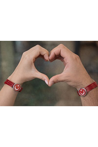 IDE Red Bracelet with Moon and Star Detail - Unisex 2 Pcs