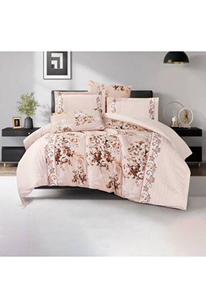 Pazar Home Bedding مفرش نفرين مطرز من 6 قطع ليونا بازار هوم260*240سم بحشوة مخيطة