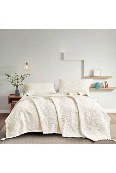 Pazar Home Bedding مفرش نفرين من 6 قطع جاكار ماتي بازار هوم260*240سم بحشوة مخيطة