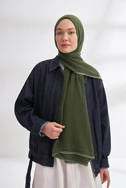 ARMANDA Σάλι από μουσελίνα - Πράσινο του πεύκου