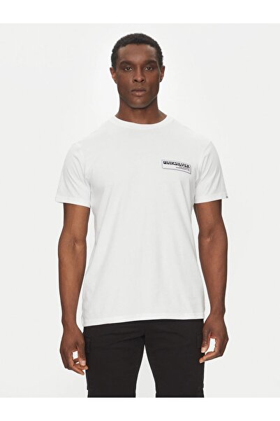 Quiksilver تي شيرت أبيض للرجال من Palm Square تي شيرت رجالي EQYZT08095