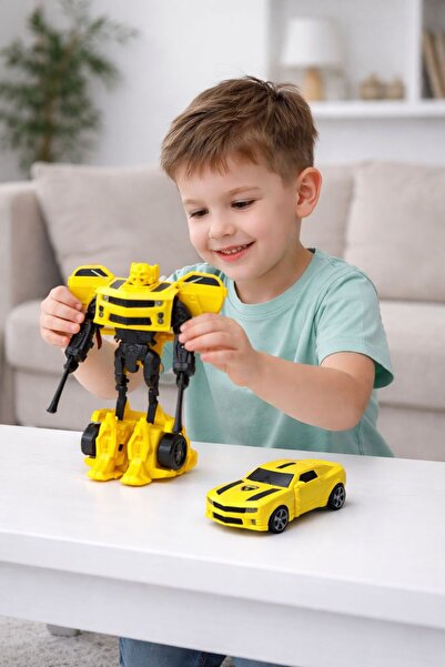 Akar Arabaya Dönüşen Robot Oyuncak Dönüştürülebilir Aksiyon Figürü