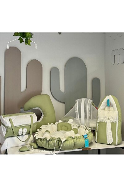 KIDONUS مجموعة هدايا أساسية للمواليد الجدد - عش الطفل، سرير محمول، ناموسية وح...