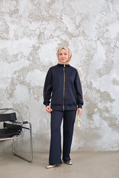 LOCCO Жіночий піджак Gold Drop Деталь Спереду Кишеня Застібка-блискавка Детал...