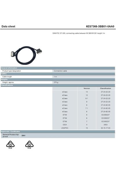 Generic Connecting Cable for SIMATIC S7-300